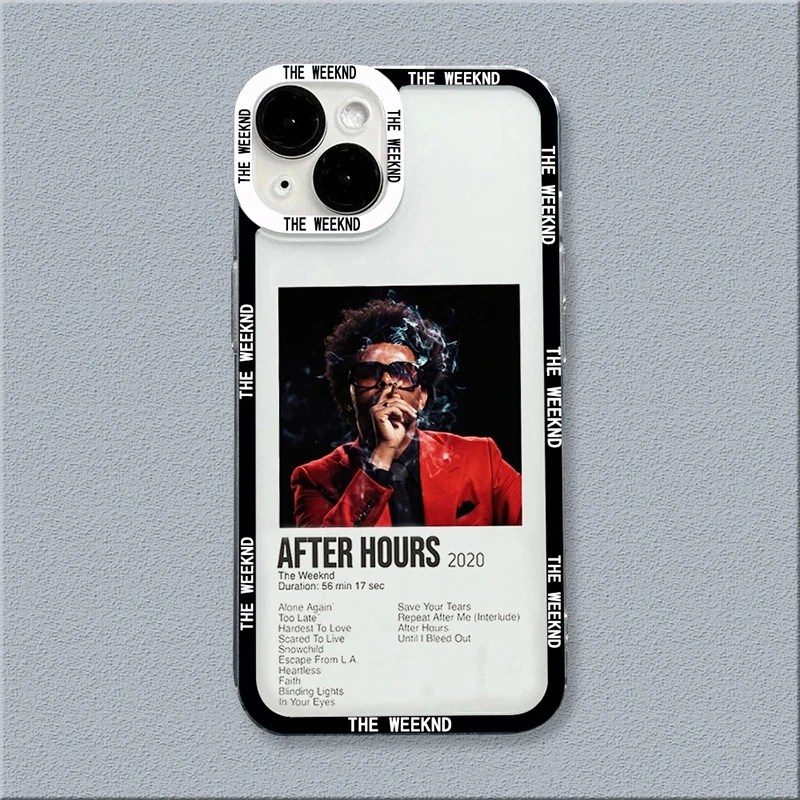 The Weeknd Minimalistyczny plakat Etui na telefon do iPhone\'a 16 15 14 13 12 11 Pro Max XS X XR 7 8 Plus Przezroczysta, wstrząsoodporna tylna obudowa