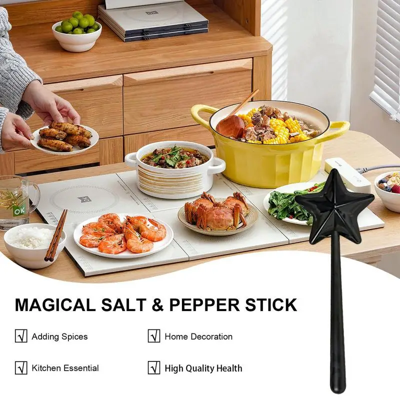 funny Spice Shaker Set Magic Wands Refillable Salt And Pepper Dispenser Seasonings Spice Shakers With Holes Restaurant Dining