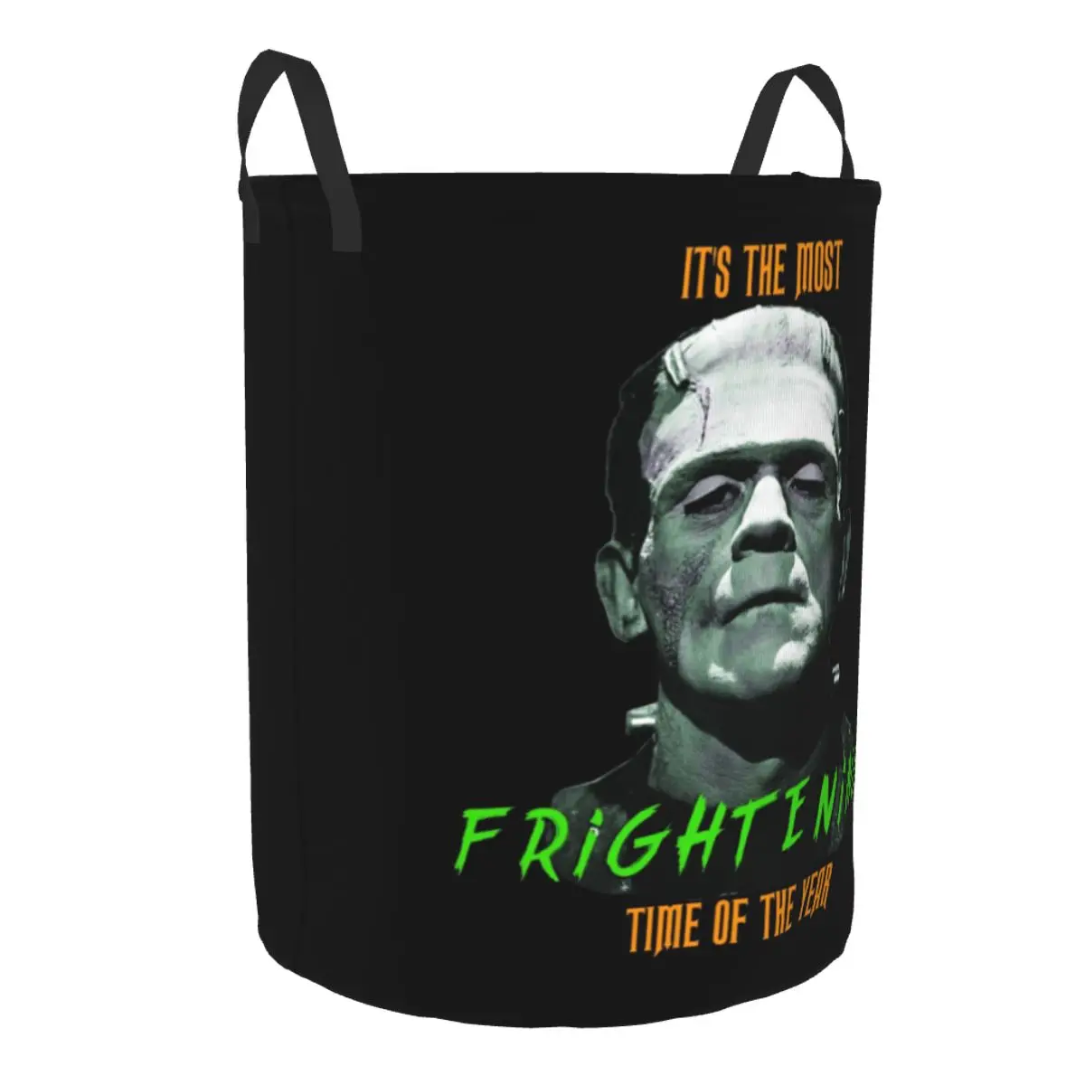 Customized Frightening Frankenstein Laundry Hamper Large Storage Basket Scary Horror Film Kids Nursery Toy Organizer