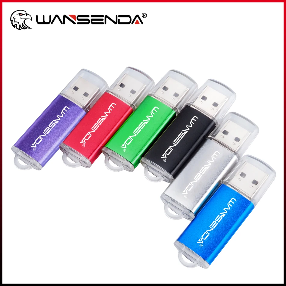 WANSENDA USB 3.0 Flash Drive 32GB 64GB Metal Pen Drive 8GB 16GB Pendrive 128GB 256GB High Speed USB 3.0 Flash Memory Stick