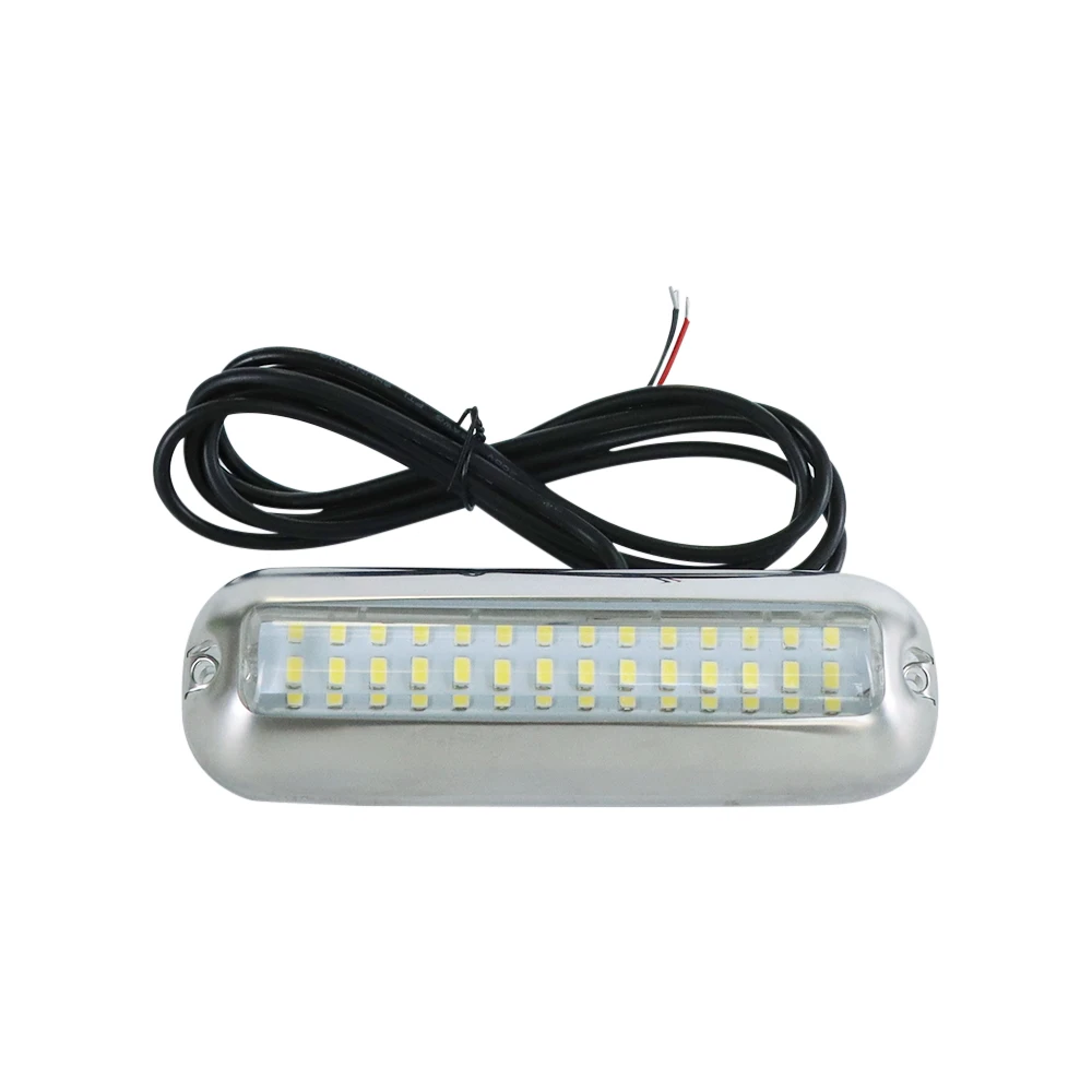 Luz subacuática de acero inoxidable para yate, lámpara subacuática de 42LED, 10-30V, IP68, 21W, accesorios para barcos