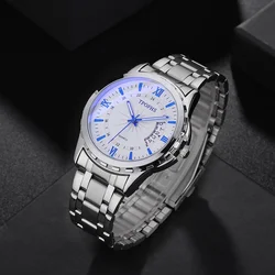 Reloj de cuarzo profesional para hombre, cronógrafo con calendario azul atmosférico de alta calidad, venta