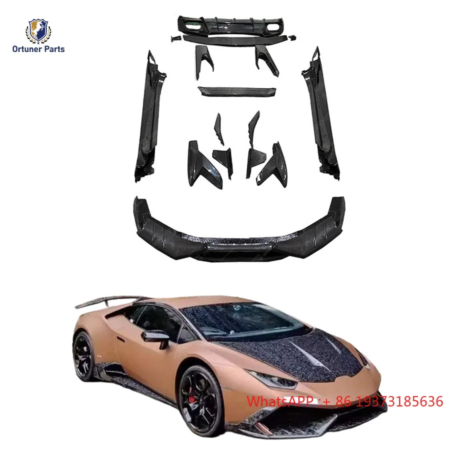 Carbon Fiber Body Kit for Lamborghini Huracan LP610 M Style Upgrade Front Bumper Rear Diffuser Side Skirt