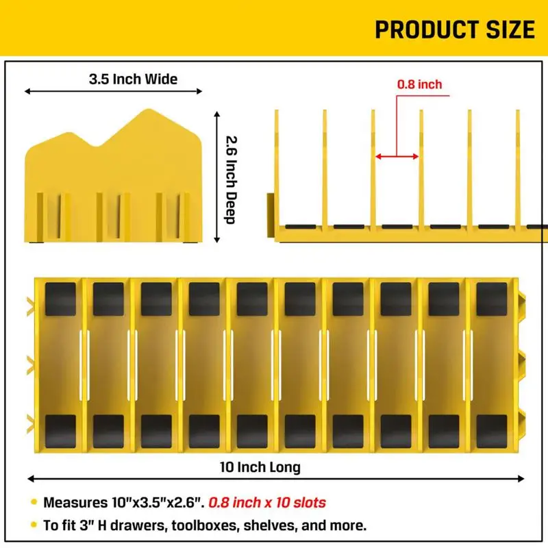 Organizador de almacenamiento de herramientas, alicates y llaves, soporte de herramientas con 10 ranuras, martillos, sistema de almacenamiento de herramientas de mano, estante Modular para caja de herramientas de almacenamiento de taller