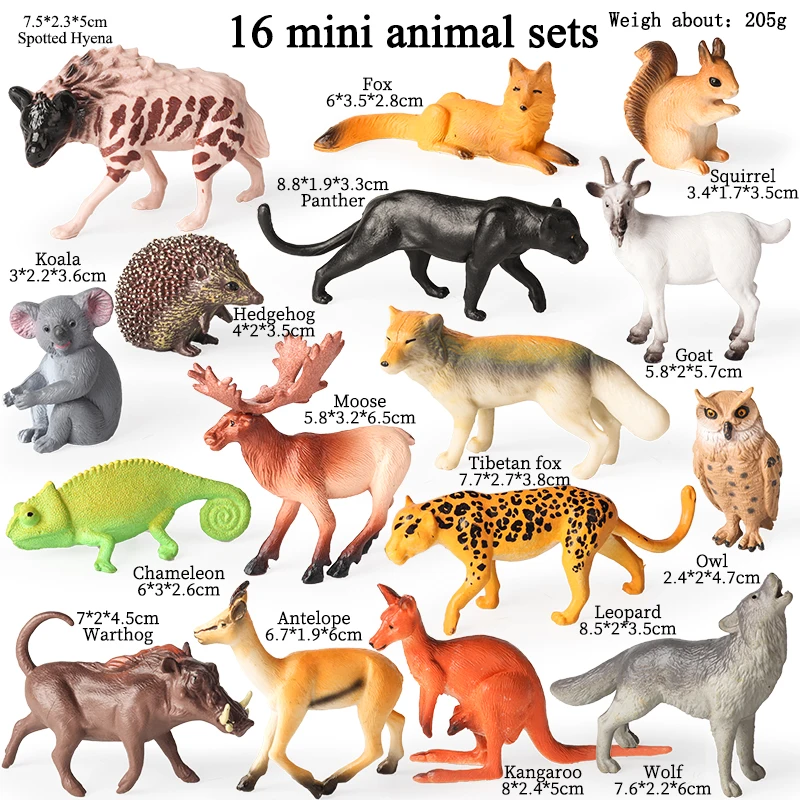 Oenux 16 pièces animaux sauvag - Kangaroo Kids Education avis et prix