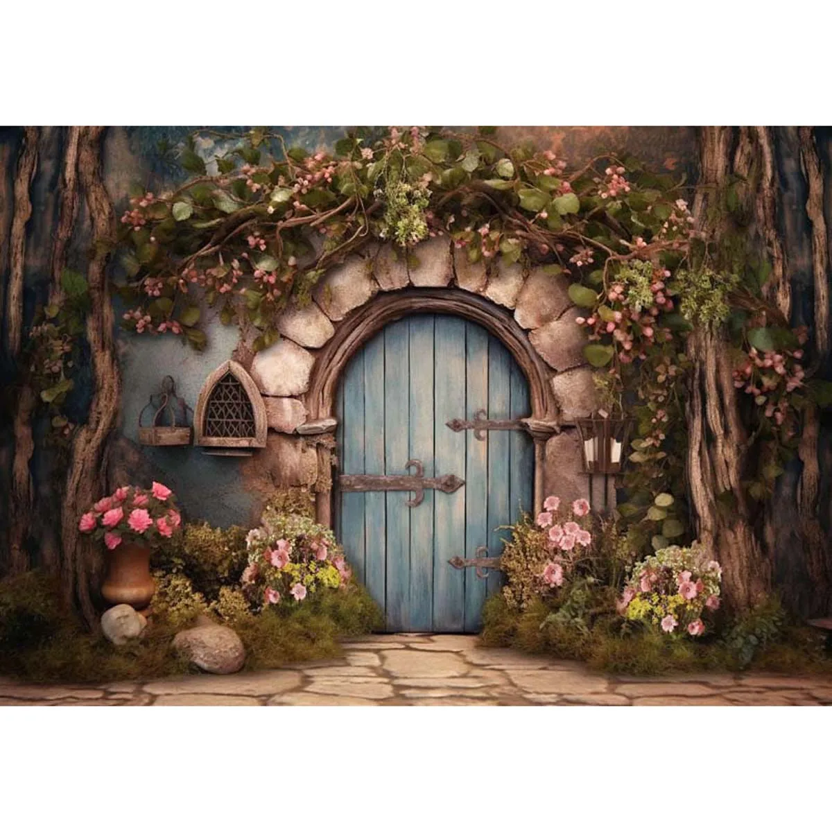 Allenjoy Spring Fairy Cottage Backdrop