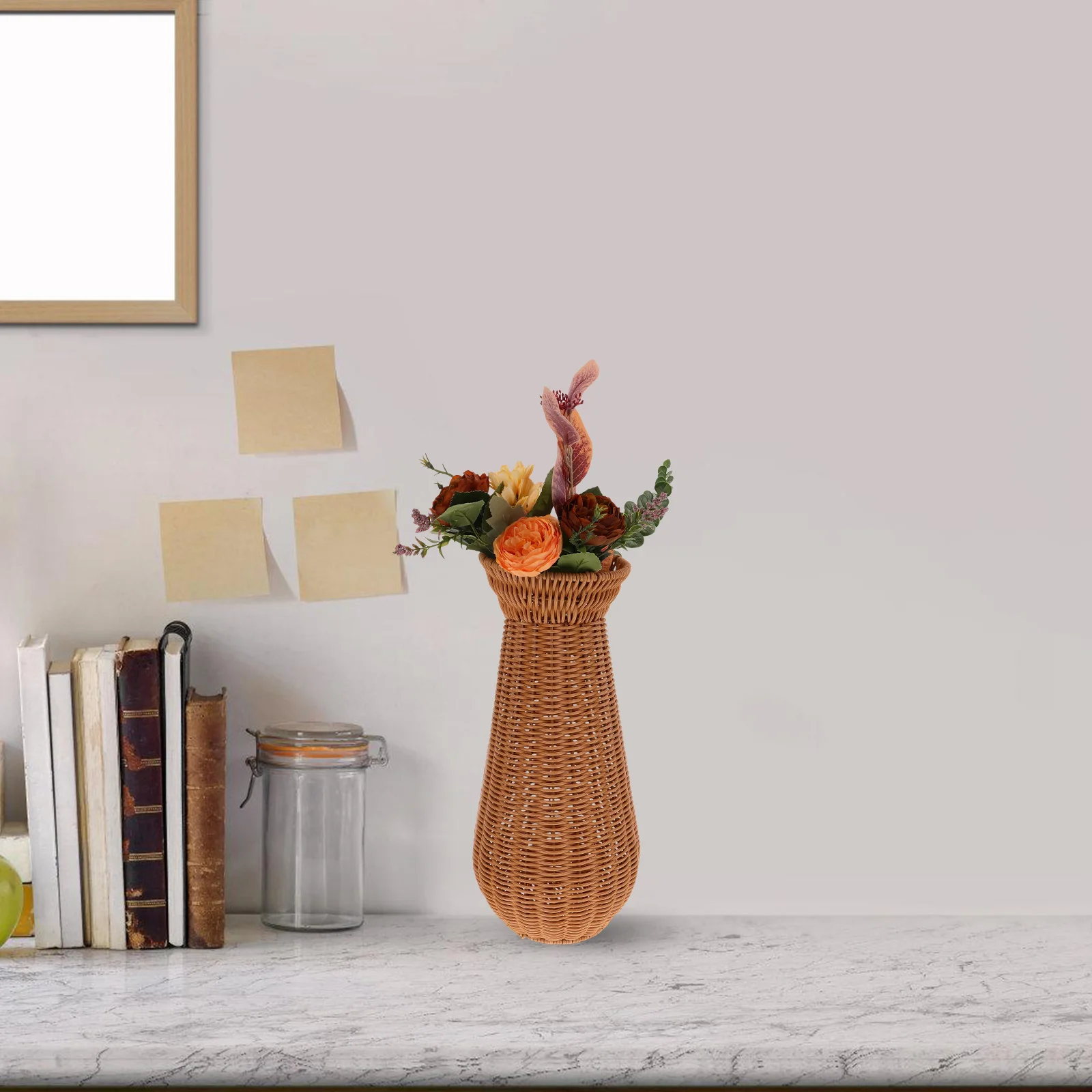 

Woven Flower Vase Rustic Straw Decorative Vase For Fresh Dried Flowers Home Living Room Bedroom Table Centerpiece