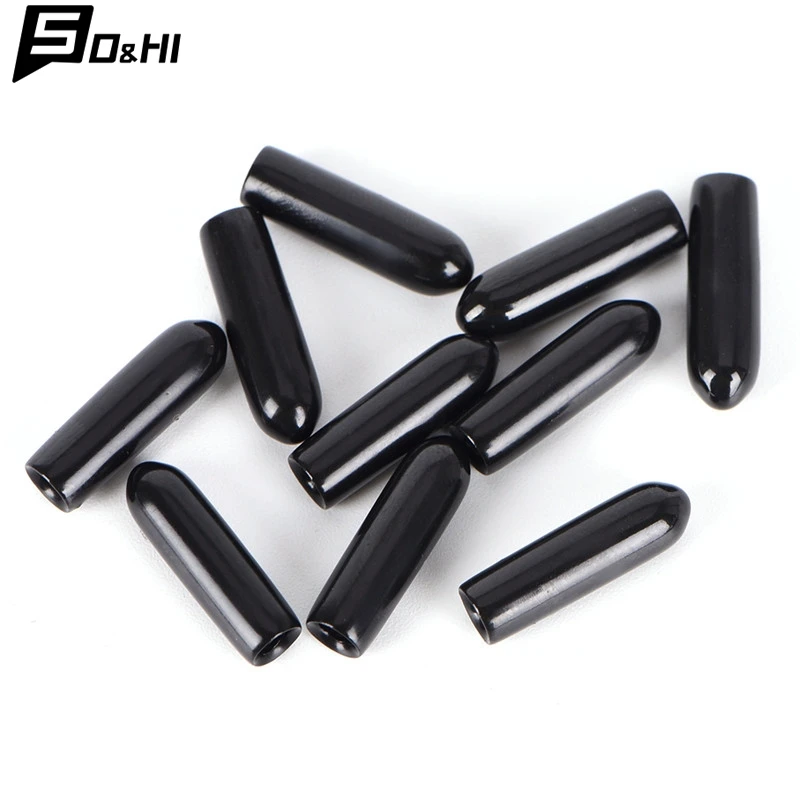 10Pcs Black Rubber End Caps 3/4/5/6/7/8MM For 4 Lines Quad Stunt Kite Fixed Parts Chair Table Feet Stick Pipe Tubing End Cover