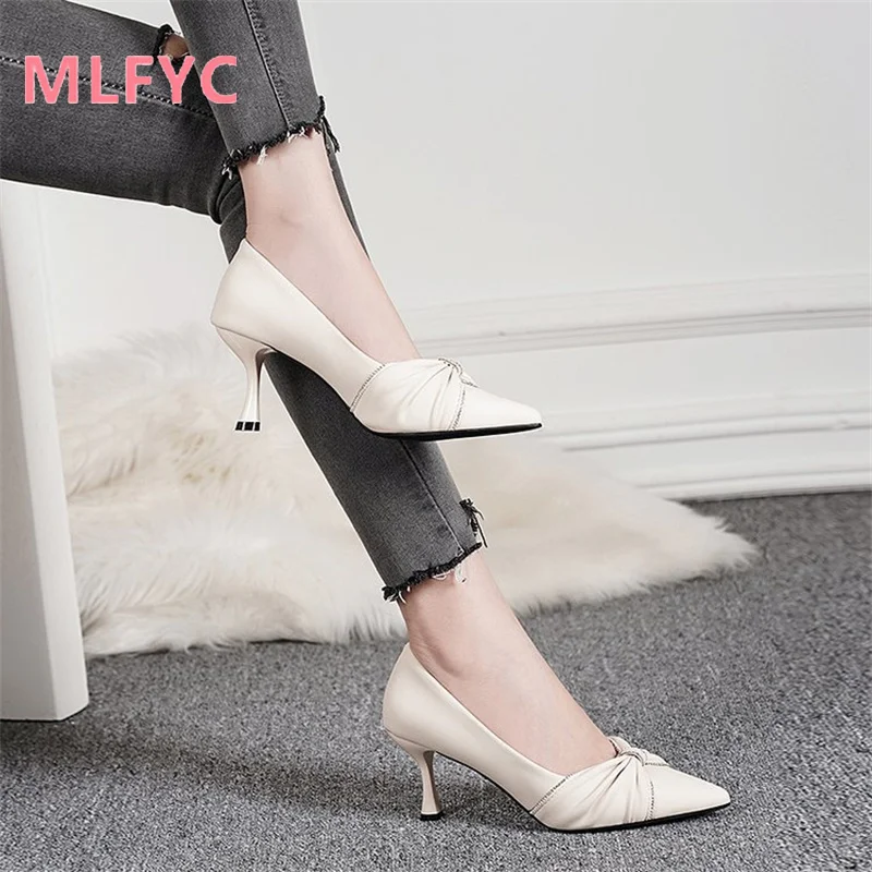 Pointed high heels slim heels rhinestones, new female shoes solid colors versatile casual daily shoes fashionable sexy shoes