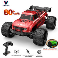 1:14 Brushless Motor RC Car High Speed 80KM/H 2.4G 4X4 Off-Road Remote Control Car with LED Light Kids Toys