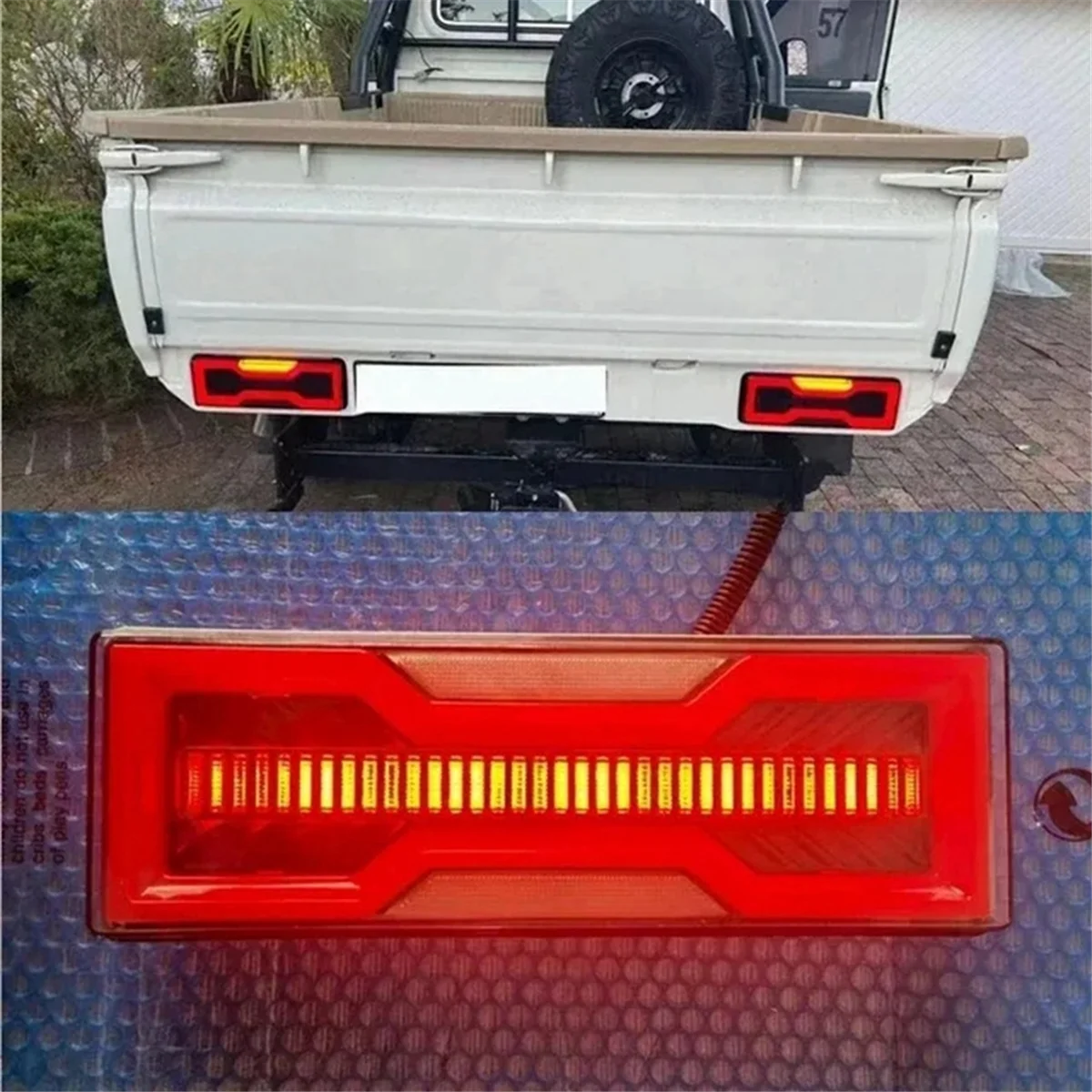 1 Pair Car LED Rear Tail Lamp Signal Braking Light for Toyota Land Cruiser 70 79 LC79 LC75 FJ75 Pick-Up Accessories B