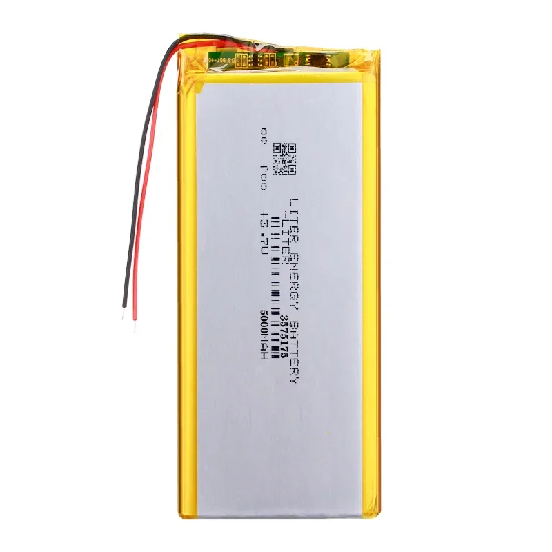 Liter energy battery 3.7V,5000mAH 3575175 Polymer lithium ion battery for tablet mitsushiba power bank