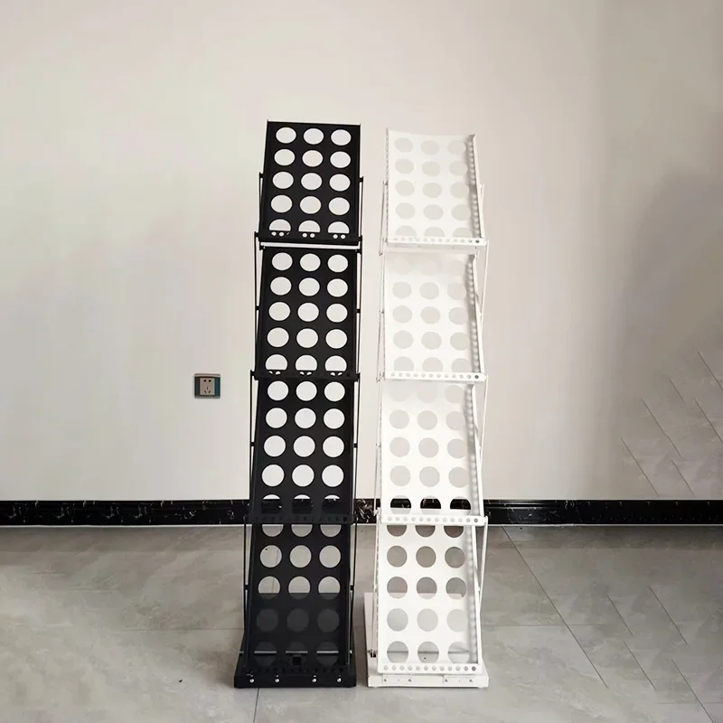 2026 Foldable A4 Vertical Metal Storage Display Rack for Magazine Book Periodical Advertising for Exhibition Promotional Racks