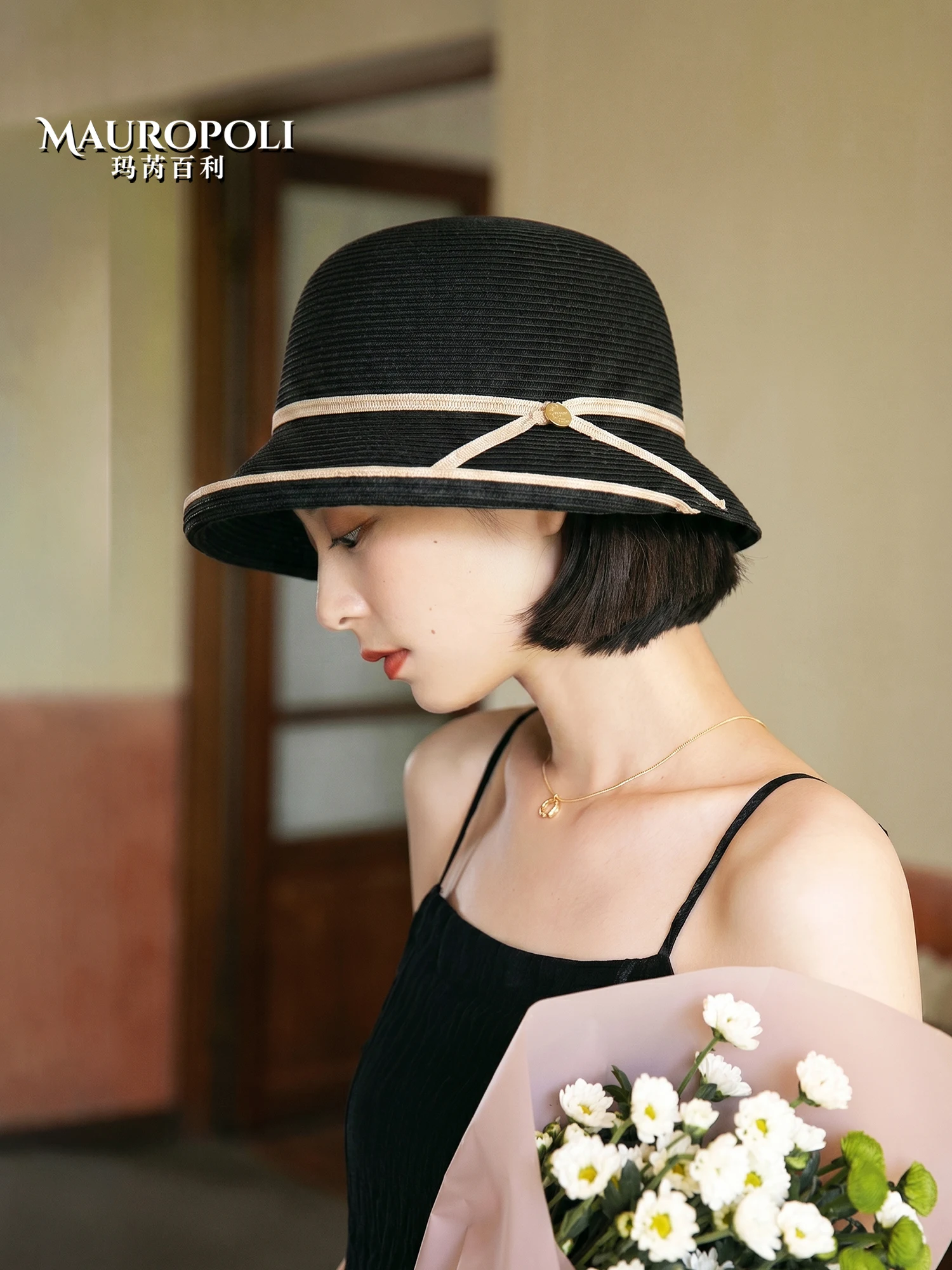 women's-woven-straw-hat-summer-beach-vacation-style-foldable-sun-protection-hat-short-brim-sewn-craft-breathable-lightweight