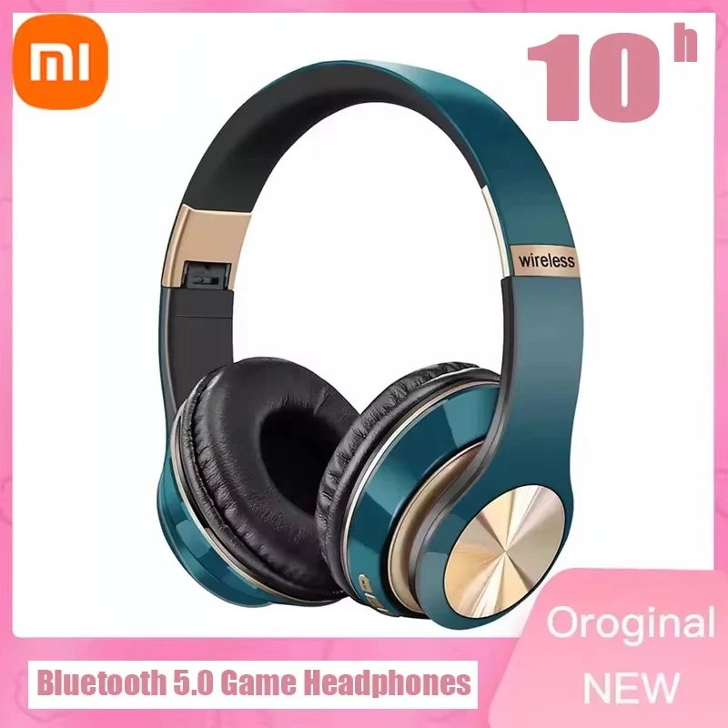 

XIAOMI Bluetooth 5.0 Game Headphones Music Foldable Earphone T5 Bluetooth Wireless Earphones For Phone Wired Headset Gamer