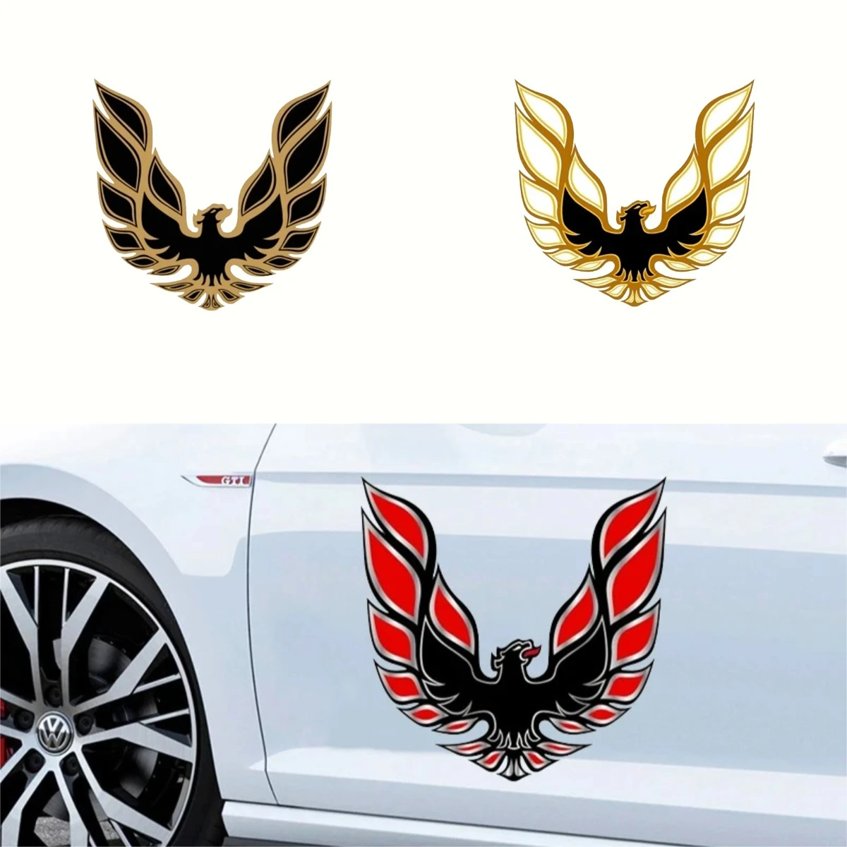 

Vintage Muscle Car Stickers Vinyl Decals for Pontiac Firebird - American Racing Graphics Auto Helmet Wall Art