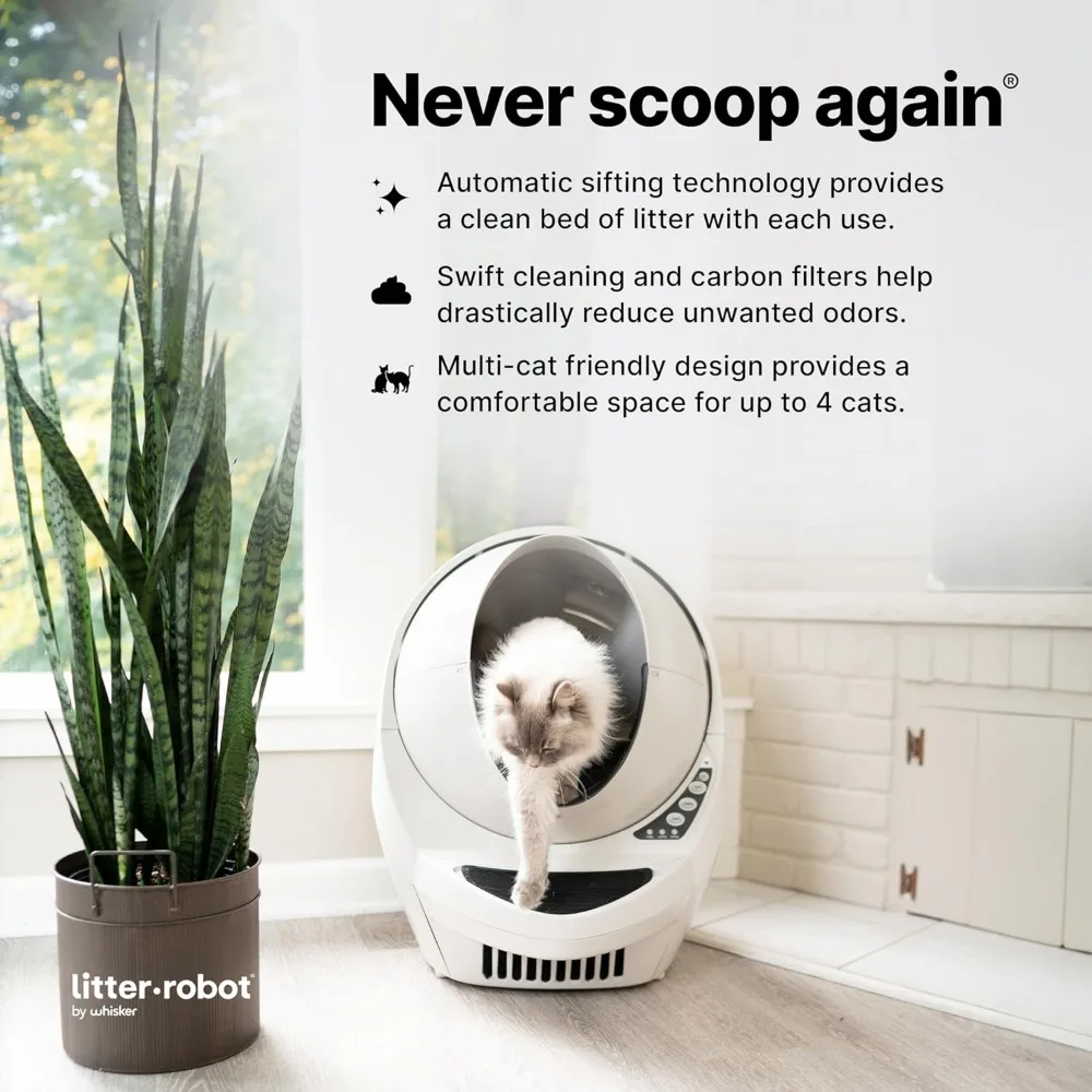 Automatic Self-Cleaning Cat Litter Box, Helps Reduce Litter Box Odors,  Automatic Cat Litter Box