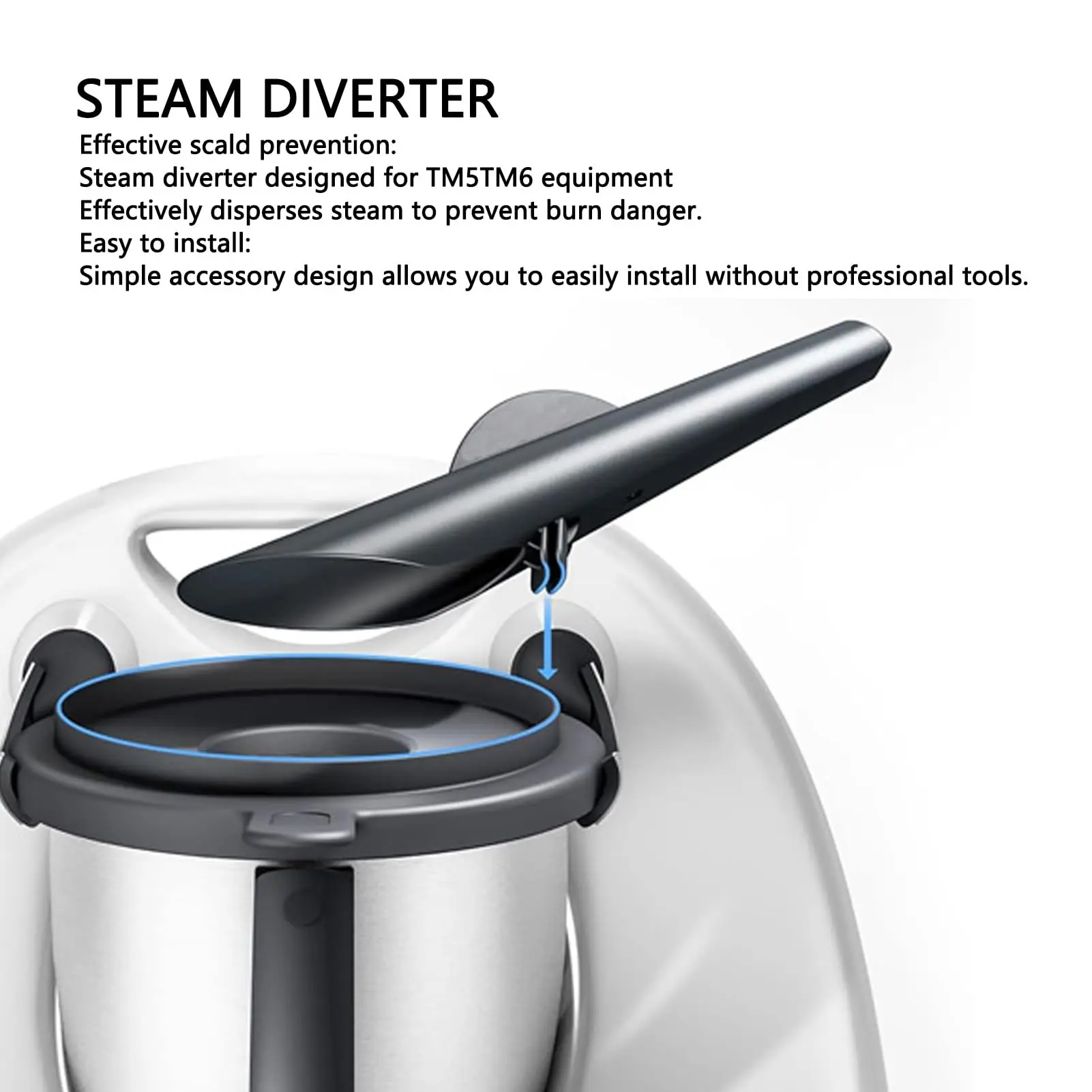 Steam Diverter Steam Diversion Steam Steering Attachment Compatible with Thermomix TM5/TM6 Compatible with Thermomix Accessories