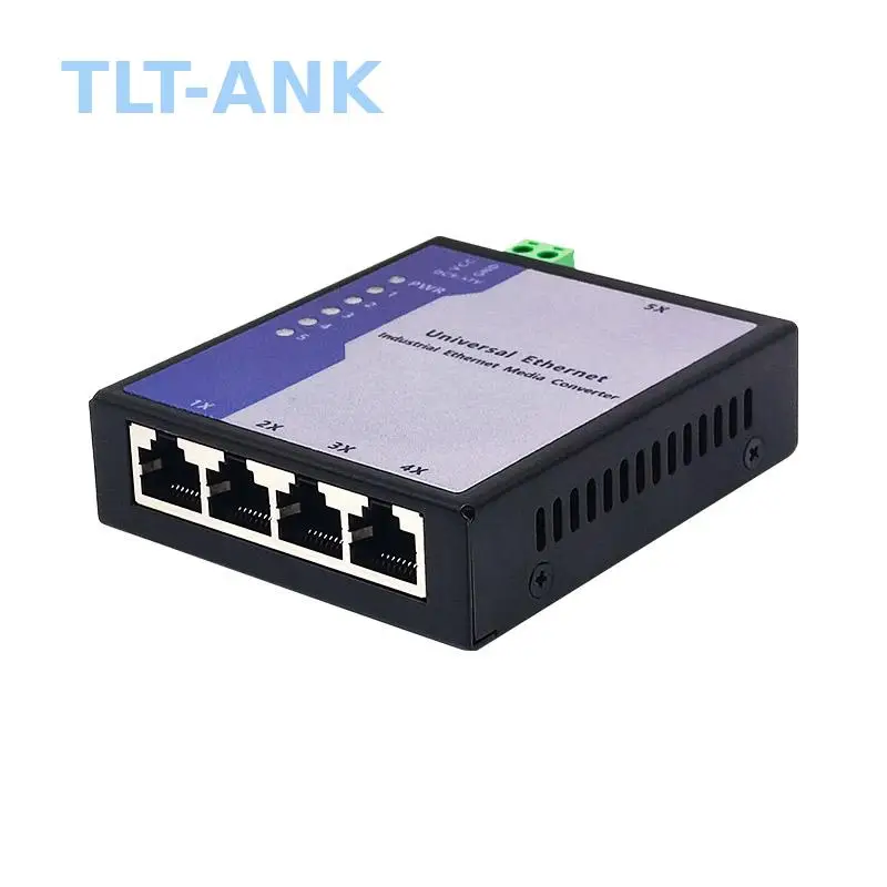 Industrial 5 Port Ethernet Switch 10/100Mbps Unmanaged DIN-rail Mounting Network Switch