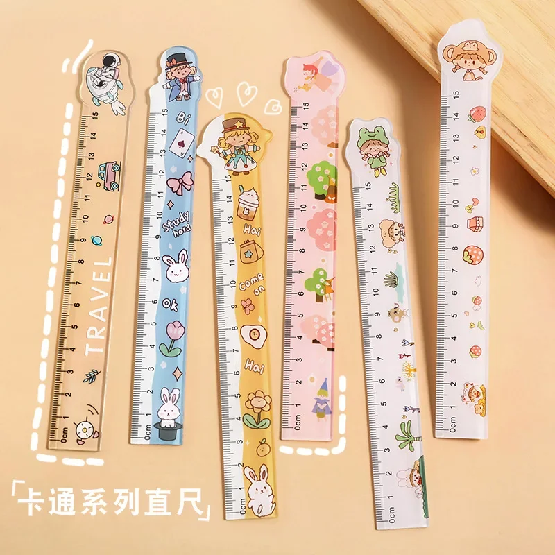 

15cm Rectangle Ruler Protractor Student Stationery Drawing Tool Supplies Cute Stationery