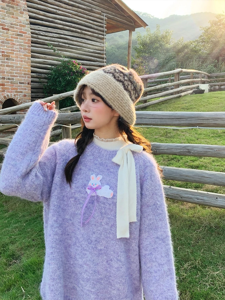 

Slimming Knitted round Ne Base irt Women's Sweater Casual Sle Thiened Long Sve Autumn Winter New Arrival College S...