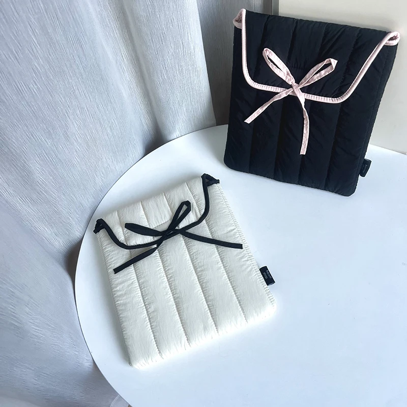 

Fashionable Tablet Bag with Bow Detail for iPad Pro, Air 3/4, Compatible with MacBook, Xiaomi Samsung 13.3/14 laptops