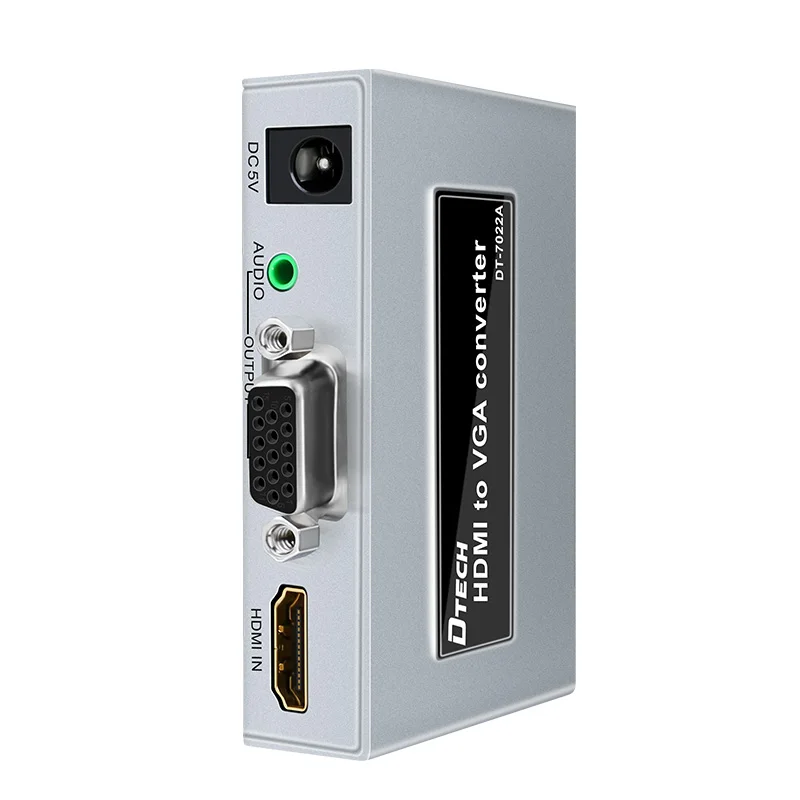 

Оптовая продажа преобразователя HDMI в VGA HD 1080P/60 Гц 3,5 мм интерфейс DC5V/350mA адаптер преобразователя HDMI в VGA для телевизора/LCD