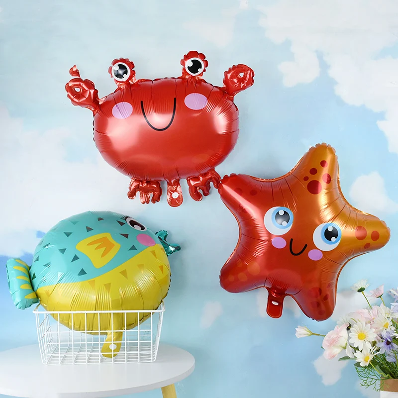 

1/5pcs Starfish Seahorse Ocean World Animal Foil Balloons Under the Sea Kids Mermaid Birthday Party Decor Baby Shower Supplies