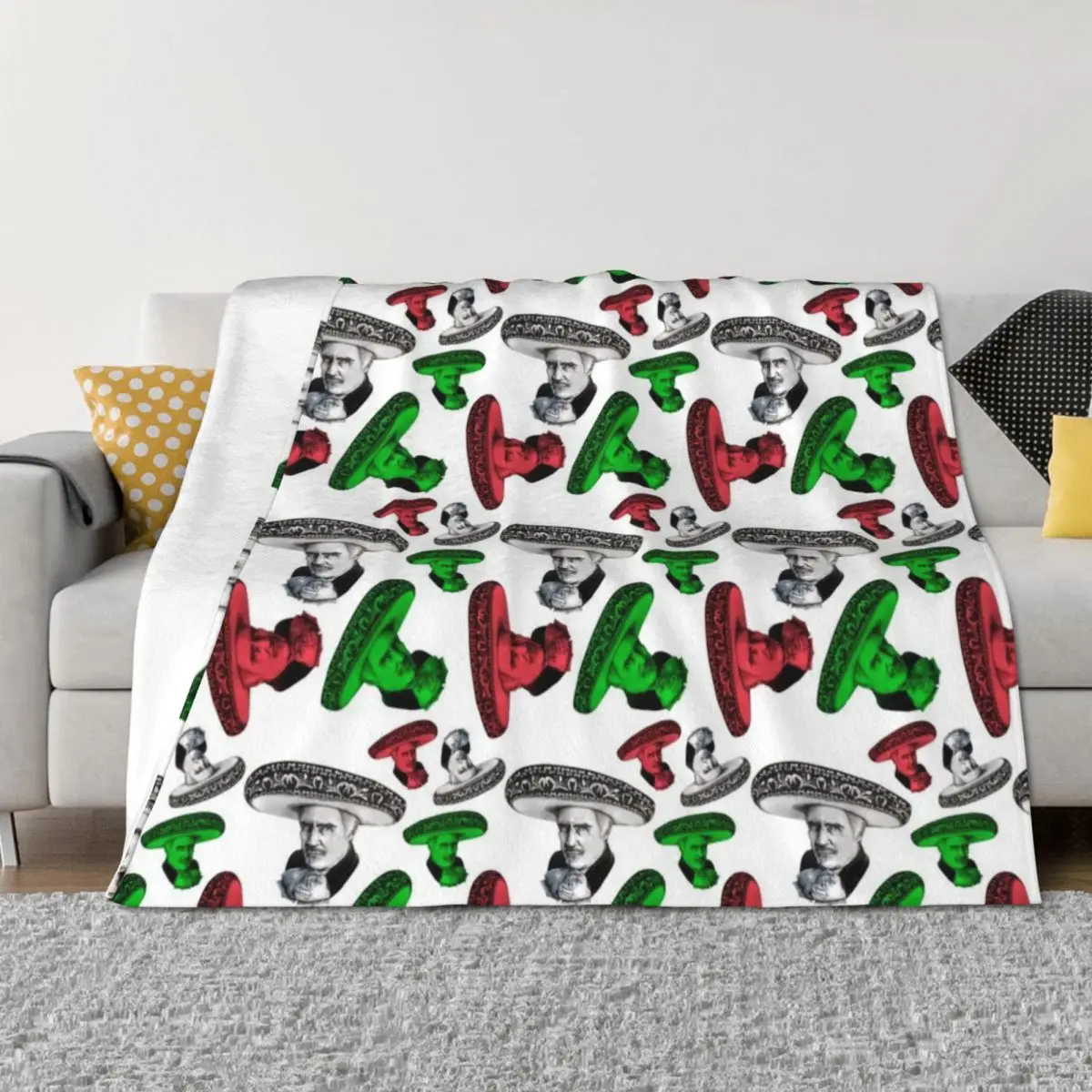 

Mexican Flag Sombrero Vicente Pattern Throw Blanket Luxury St Decorative Throw Summer Beddings Thermal Blankets