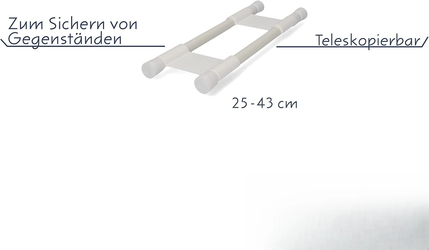 Caravan 10241 Double Bars for Securing Shelving Cabinets Caravans Motorhomes Camping Houses and Boats Measures 25 to 43cm