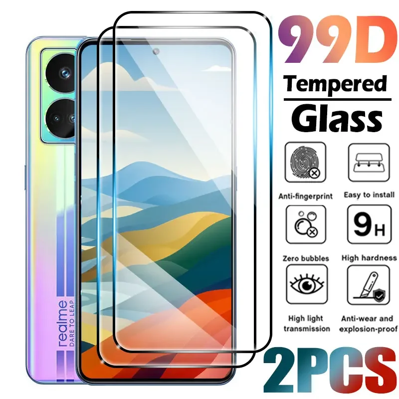 2PCS Tempered Glass for Realme C2 C3 C20 C30S C11 C12 C15 C17 C21 C25Y Screen Protector for Realme C31 C33 C35 C67 C53 C55 Film