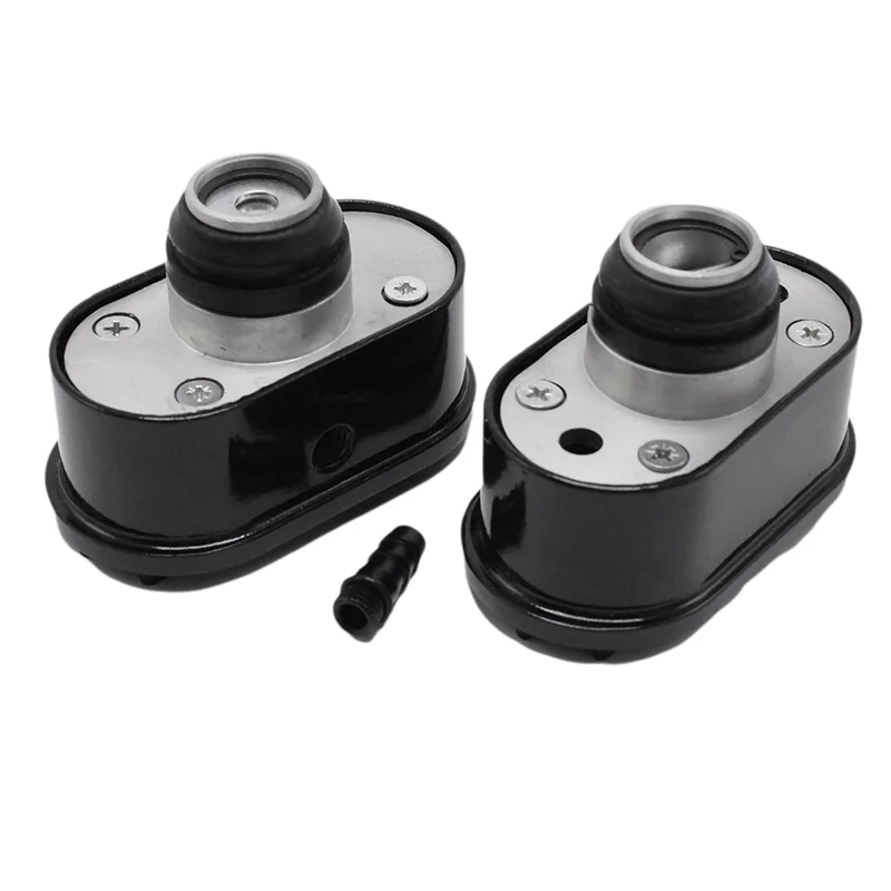 Finned Oval Black Aluminum Valve Cover Breather & PCV Valve Combo Kit Durable For Chevy Ford Mopar SBC BBC 350