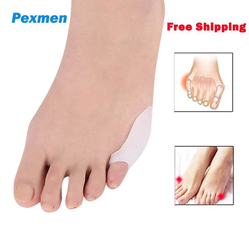 

Pexmen 4/8/16Pcs Gel Pinky Toe Separator Bunion Corrector Pain Relief Toes Protector Prevent Corns Calluses and Blisters