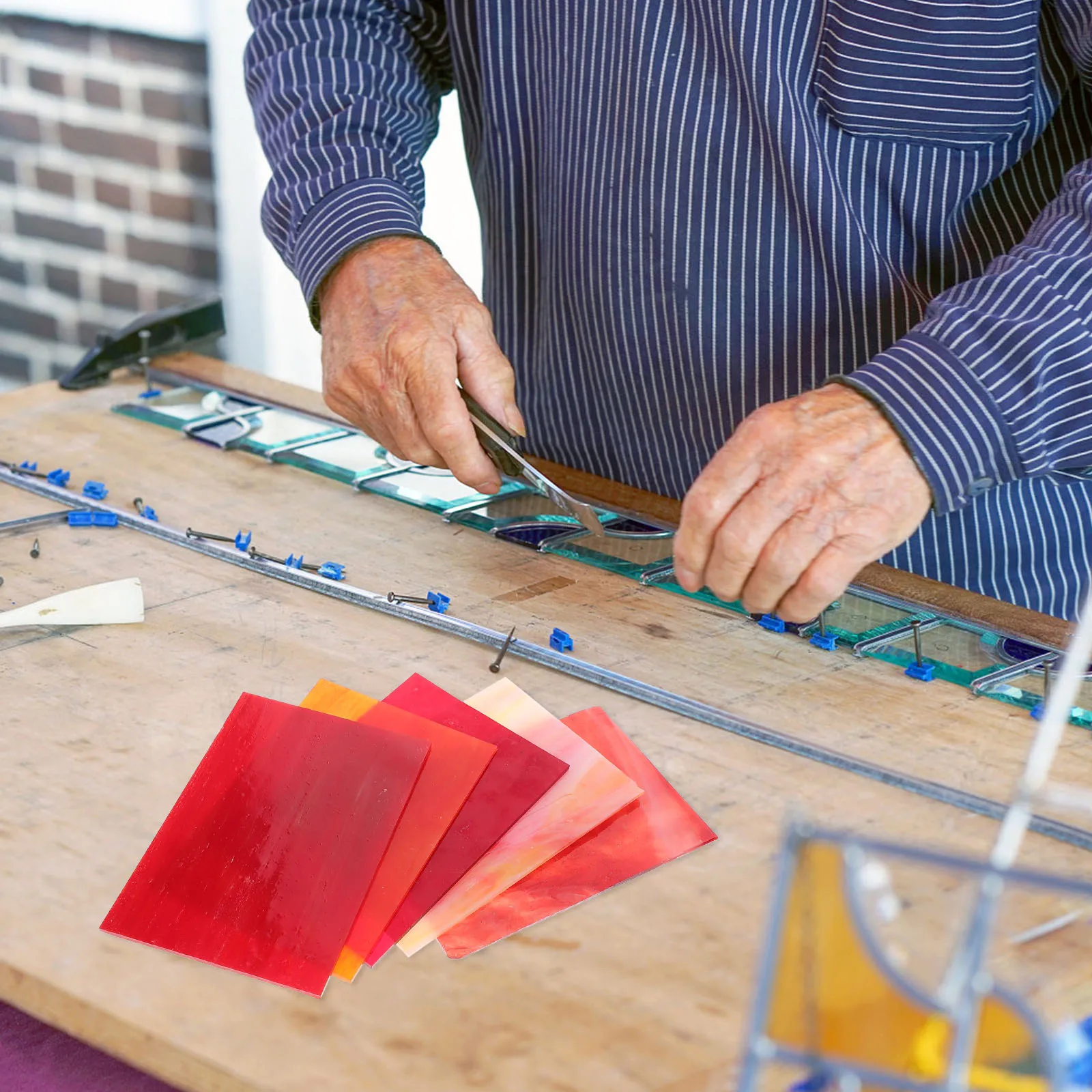 

4Pcs Stained Glass Mosaic Sheets Tiles DIY Crafts Art Supplies Beautiful Patterns Beginner Stained Glass Supplies