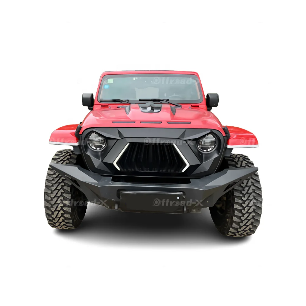 

High Quality 4x4 Car Front Grille With Amber Lights for Jeep Wrangler JL