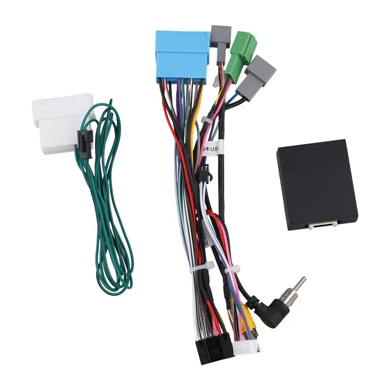 A02Q-16 Pin Android 2 Din GPS Radio Car Power Connector With Speaker Cable Canbus Box For Jimny High Version