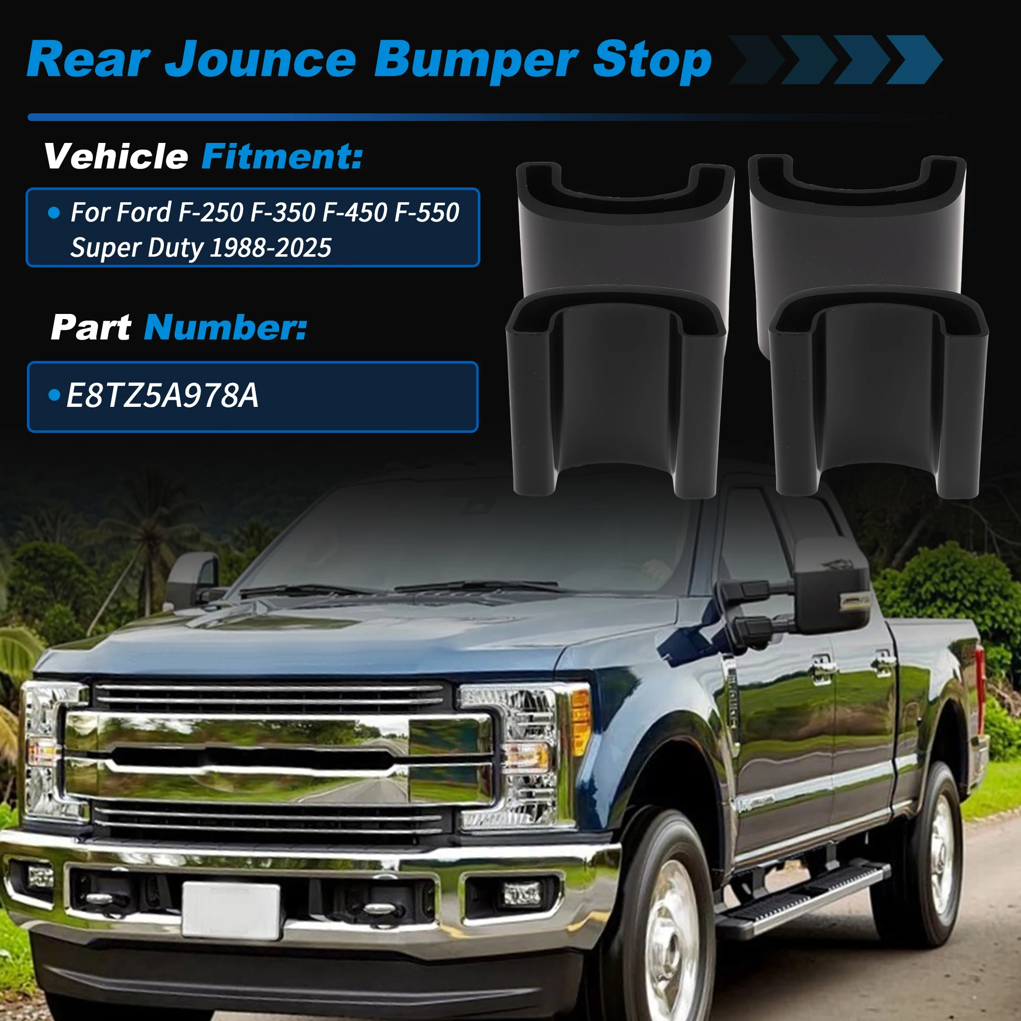 UXCELL 4 Pcs Suspension Bump Stop for Ford F-250 F-350 Super Duty 88-25 E8TZ5A978A