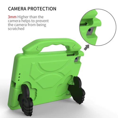 Imagen 2 del producto Funda para niños para iPad 9,7 6th 5th Pro 9,7 pulgadas Air 2 1 cubierta a prueba de golpes para iPad 2 3 4 5 6 mini 7 6 5 4 3 2 1 EVA soporte para pulgar hacia arriba