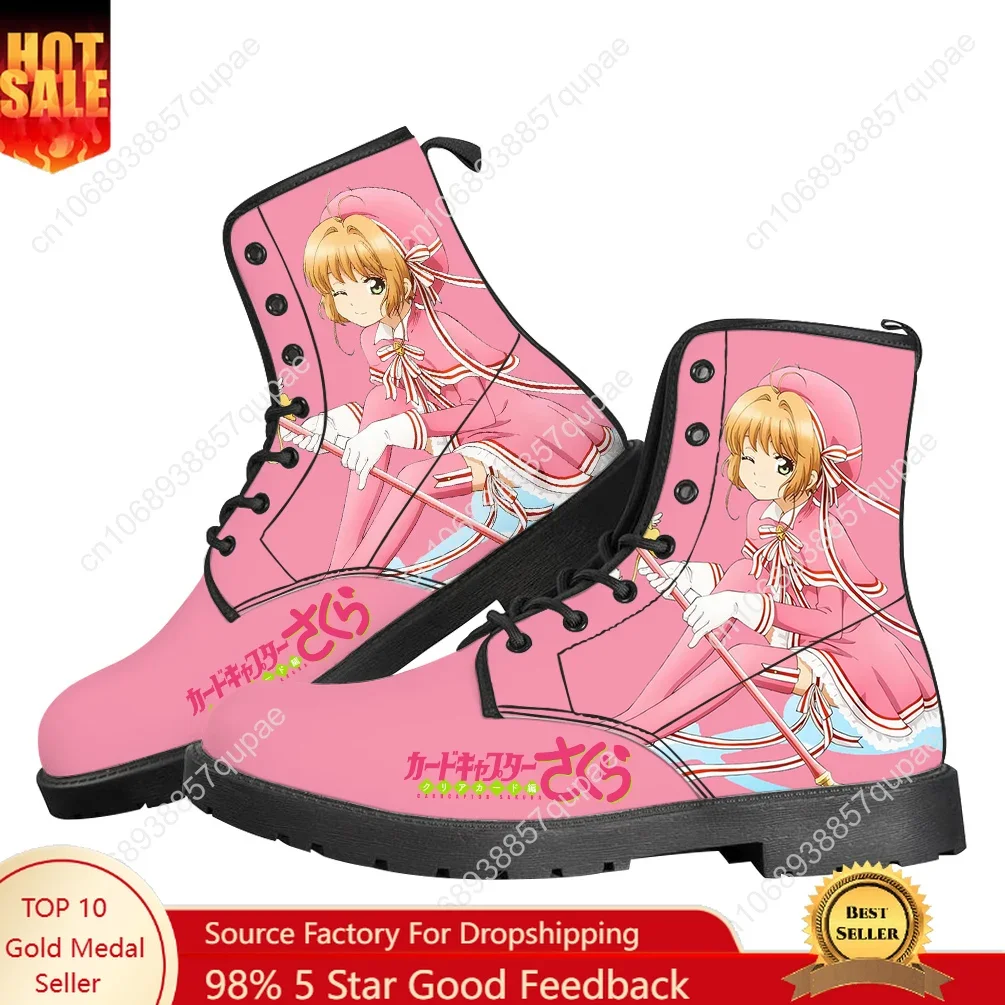 

Cardcaptor Sakura Flat Boots Cartoon Anime Men Women Teenager Shoes Casual Outdoor Footwear High Quality Couple Customized Shoe