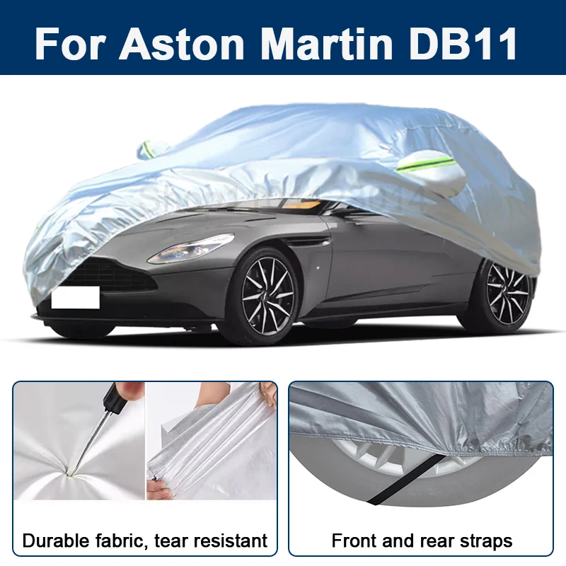 

Outdoor Full Car Cover For Aston Martin DB11 with Reflective Strips Waterproof Snowproof Dustproof UV Protection Auto Accessory