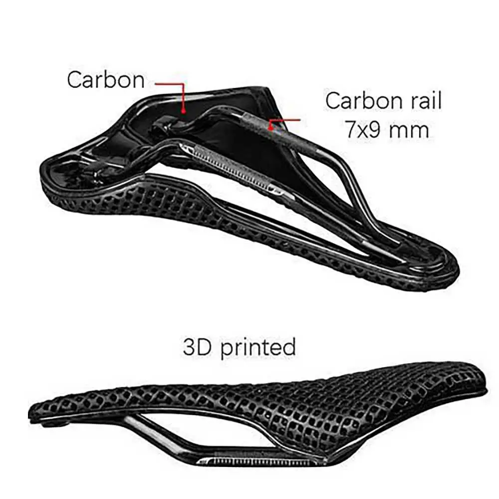 Elitaone 3D Printed Saddle SLR Carbon Road/MTB Bike Saddles 245x145mm Competition Comfort Saddle view 3
