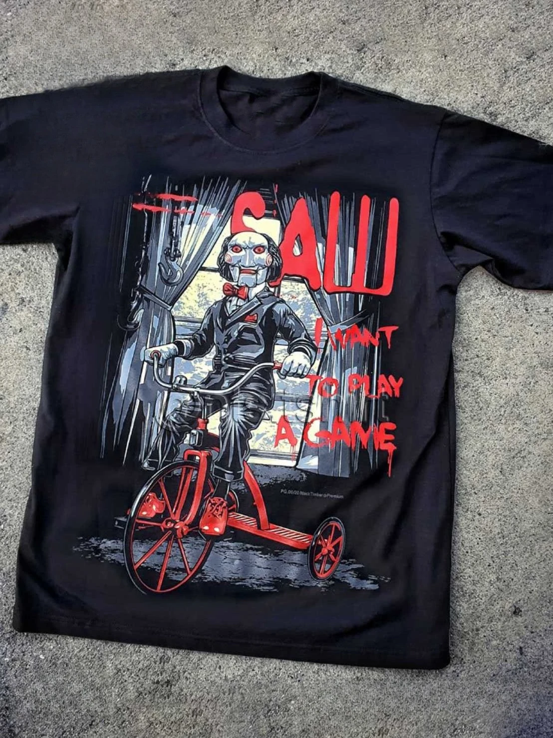Saw Billy The Puppet I Want To Play A Game Vintage Graphic T-Shirt Cotton Men Women Streetwear Tee
