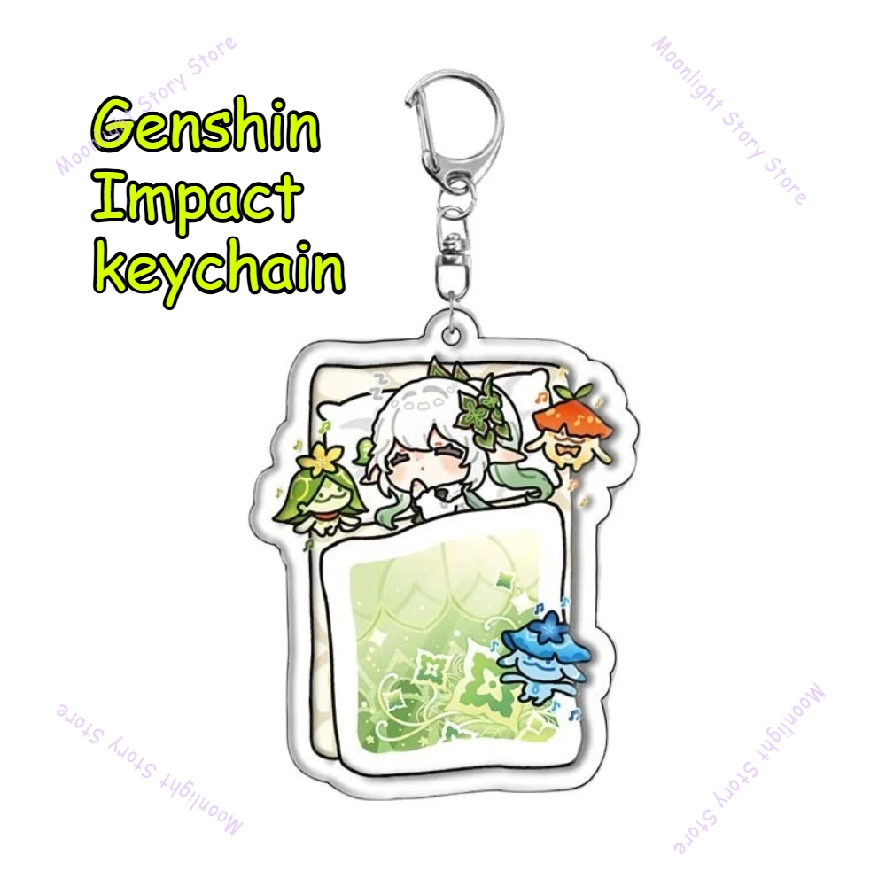 Genshin Impact Anime Merch Pendant Quilt Model Kamisato Ayaka Huwala Xiao Wendy Nashida Keqing Keychain Fan Collectible
