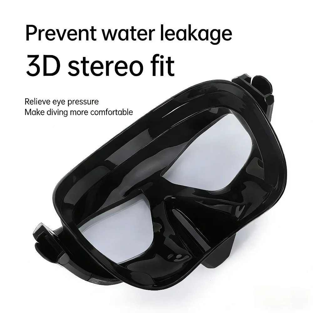 

Маска для снорклинга с большой полнолицевой рамкой, профессиональные противотуманные очки для фридайвинга и подводного плавания