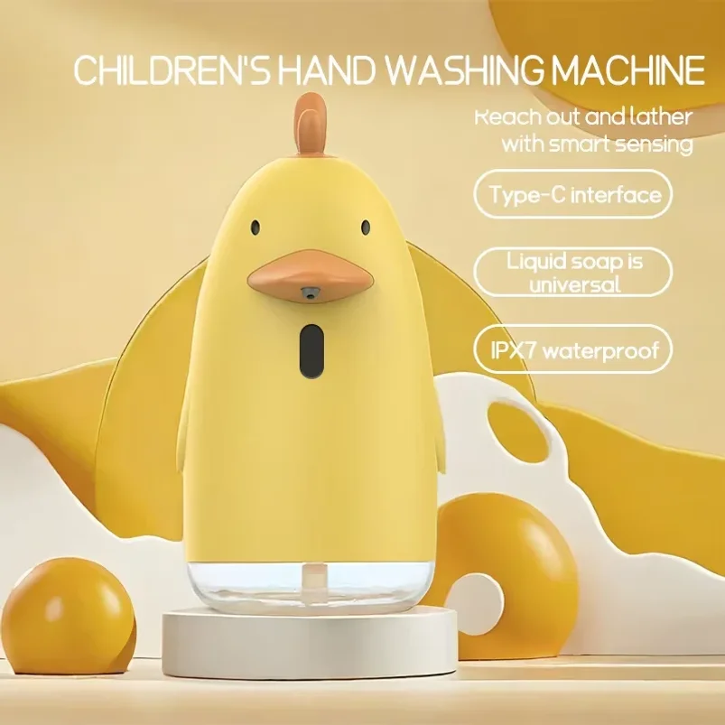 Automatic Soap Dispenser USB Charging Cute Cartoon Style Touchless Sensor Children Washing Hand Machine Soap Foam Dispenser