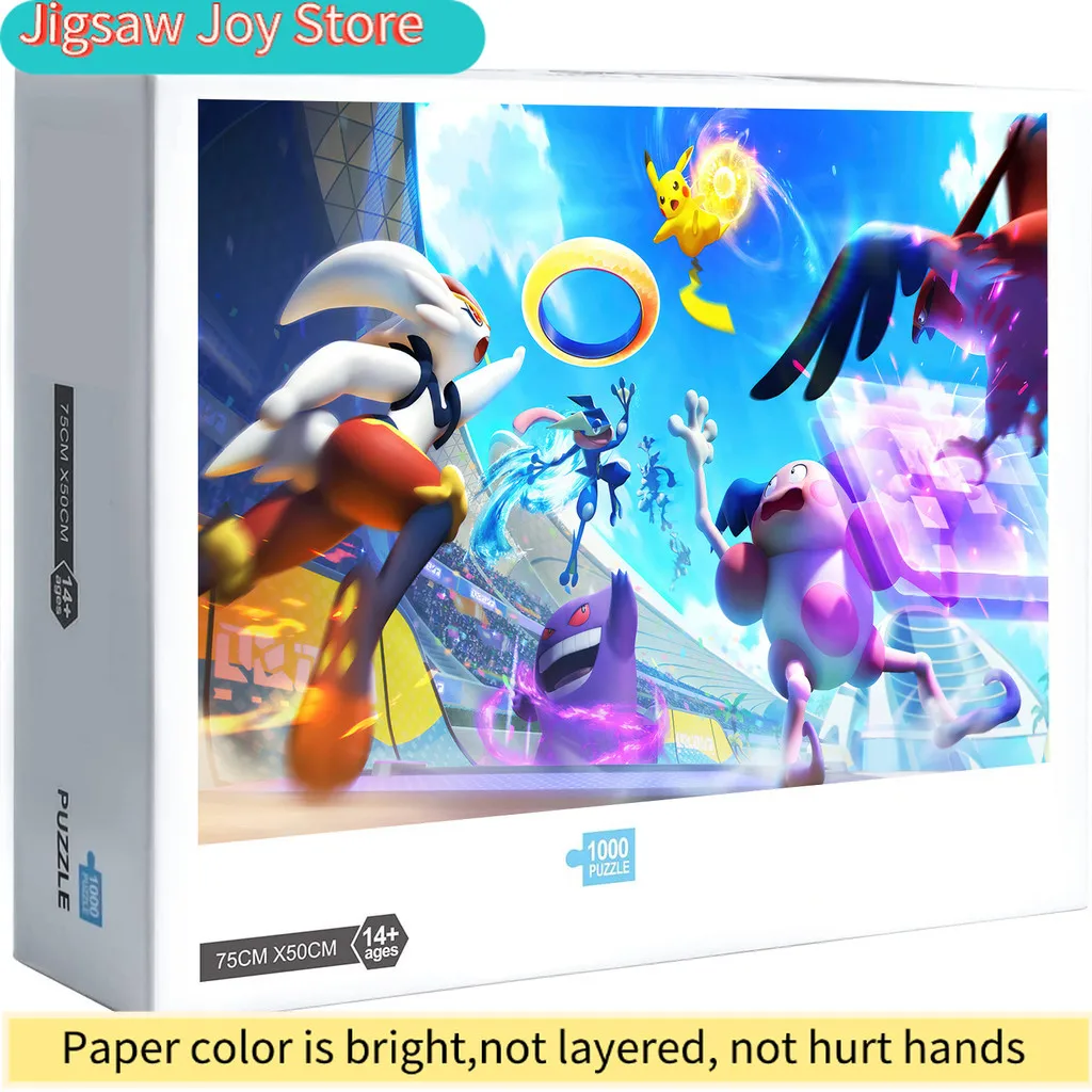 

New Pokémon Unite Cinderace Gengar Pikachu Jigsaw Puzzle Home Decoration Game Gift W