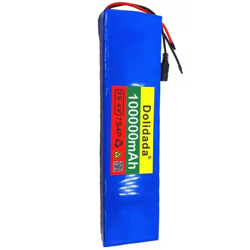 2025 Nieuwe 7s4p battery pack 24v 100000Mah Elektrische Fiets Scooter Lithium Ion Batterij  27.4V 18650Battery pack  батарея