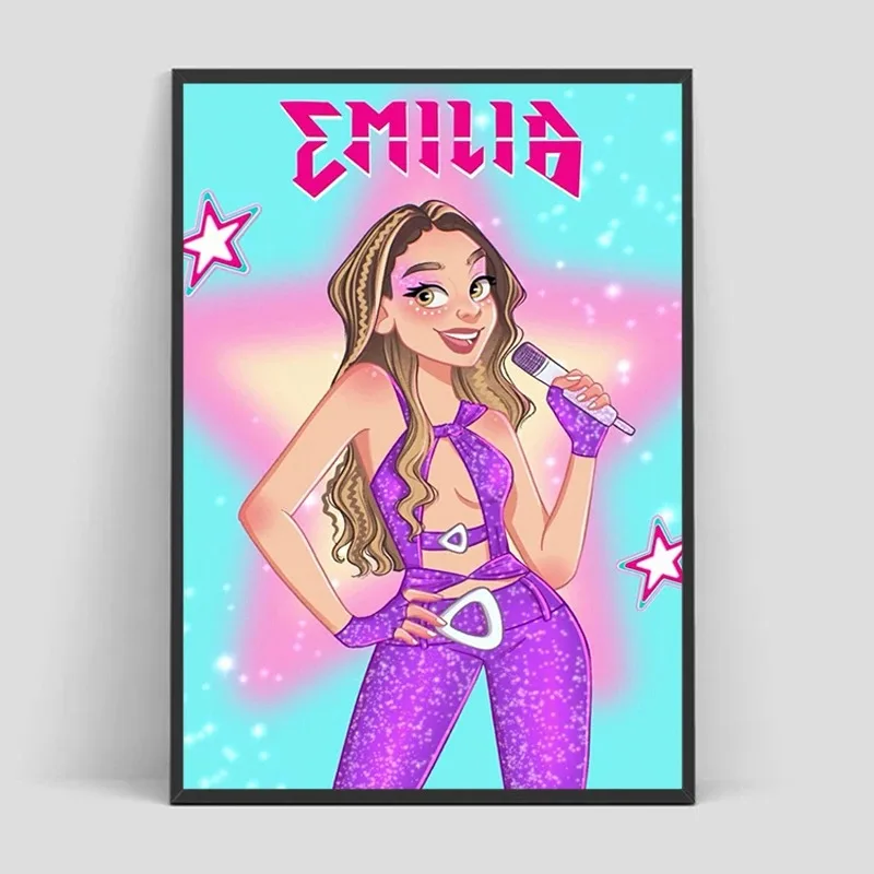 إميليا ميرنيس ألبوم المغني الملصقات ل جدار ديكور قماش اللوحة غرفة المعيشة الديكور ديكورات المنزل جدار الفن المنزل #3