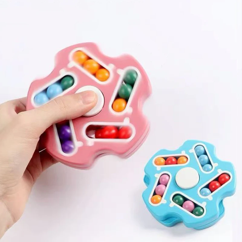 Fidget Spinner Magic Bean Rotating Brain Teaser Education Puzzle Anxiety Stress Relief Toys Gifts For Teenager Boys Girls