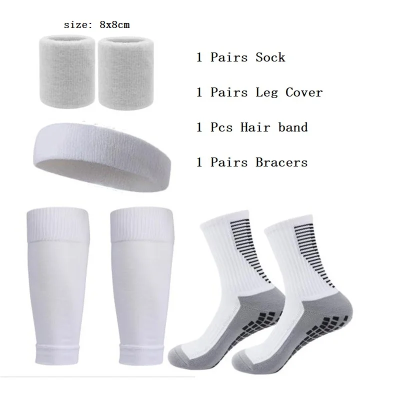 

New FS Football Socks Round Silicone Suction Cup Grip Anti Slip Soccer Socks Sports Men Woman Baseball Rugby Socks 4 Pcs set